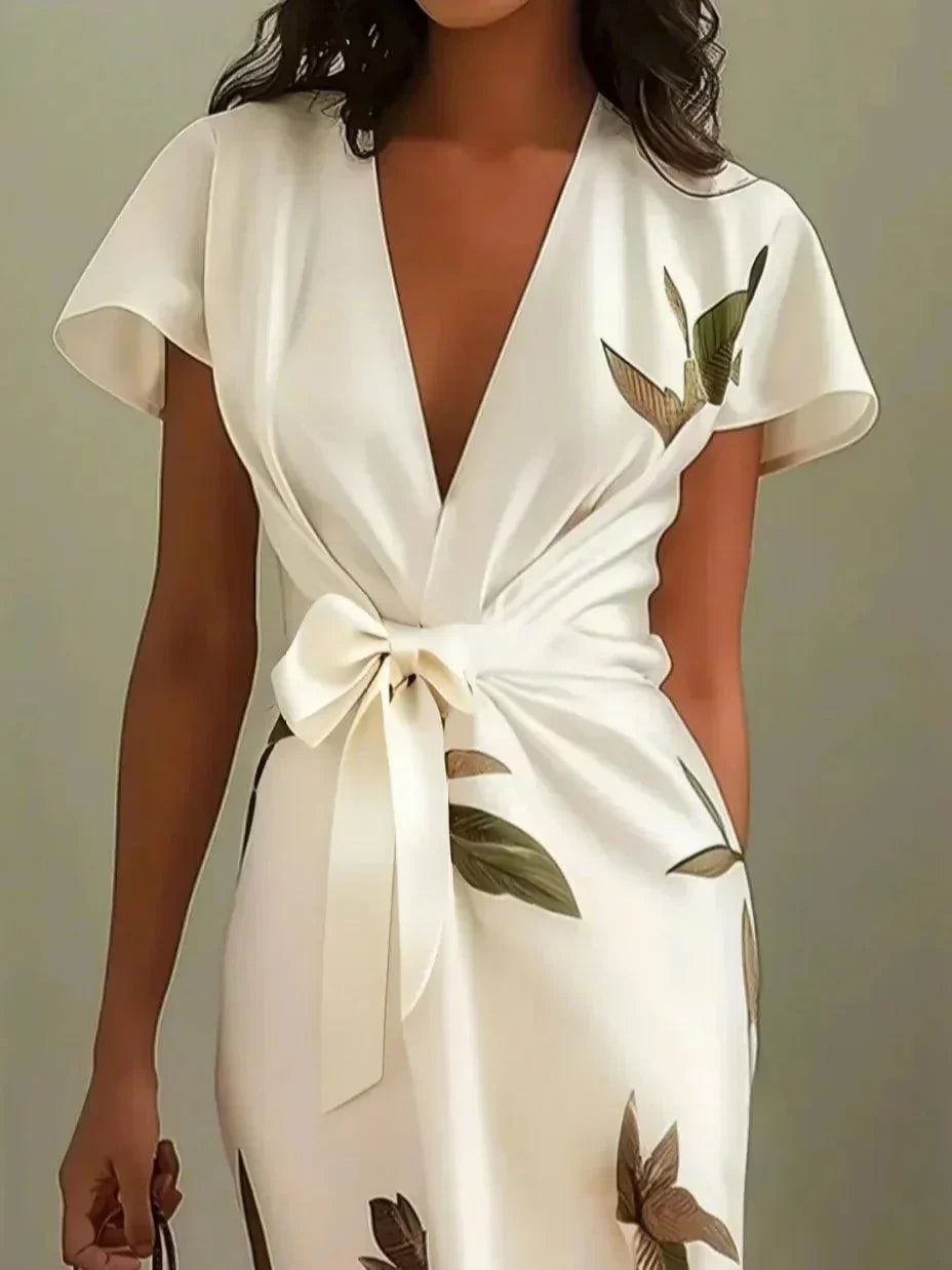 Karina – Women Floral Print Wrap Dress - Image 4