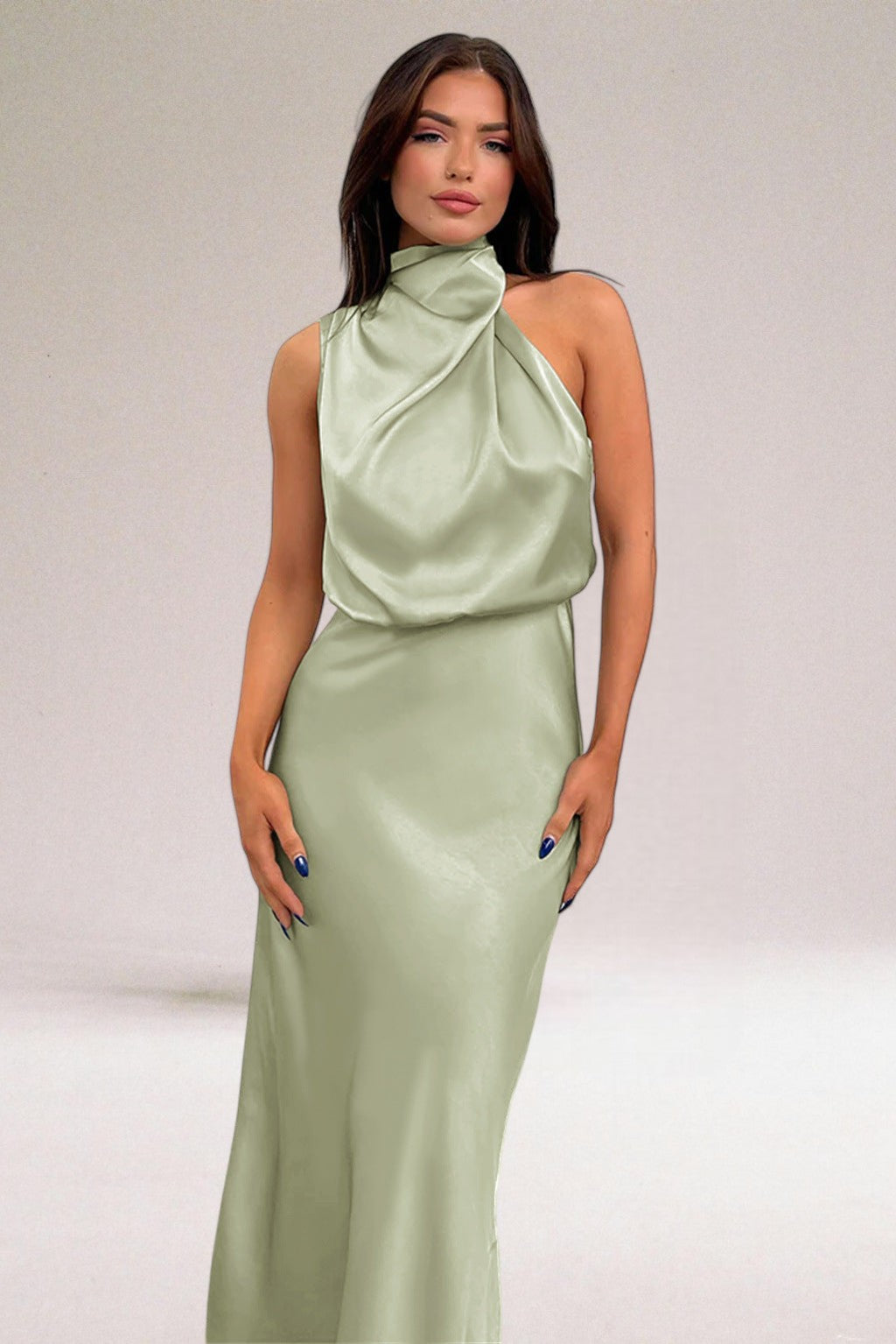 Olivia – Women Elegant Halter Neck Dress - Image 1