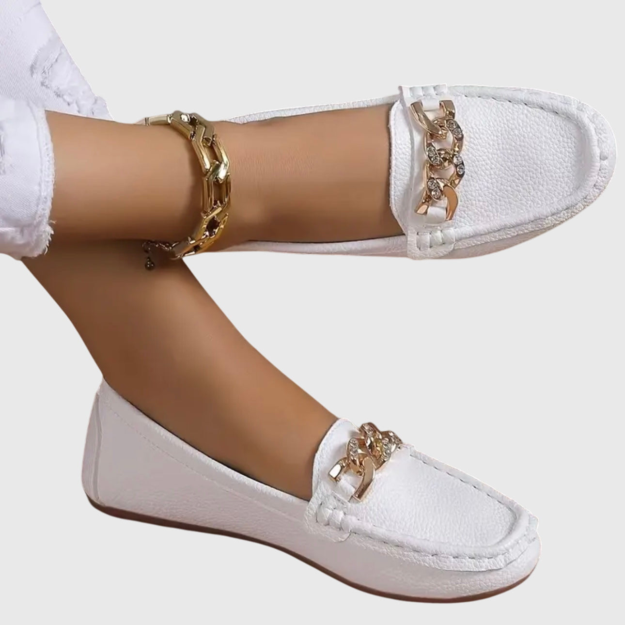 Anja – Women Stylish Chain Detail Shoes - Image 3