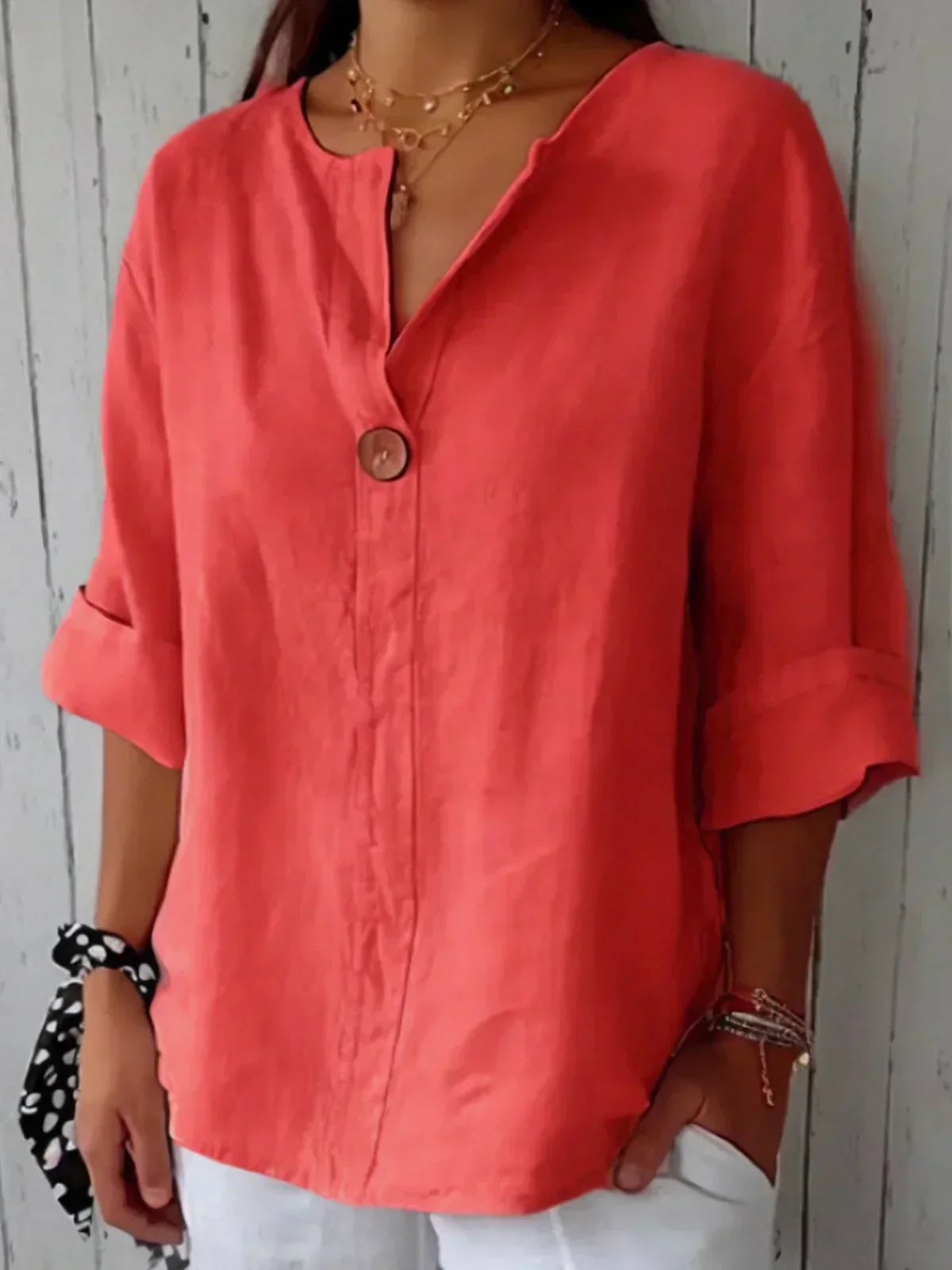 Melanie – Women’s Casual V-Neck Blouse - Image 3
