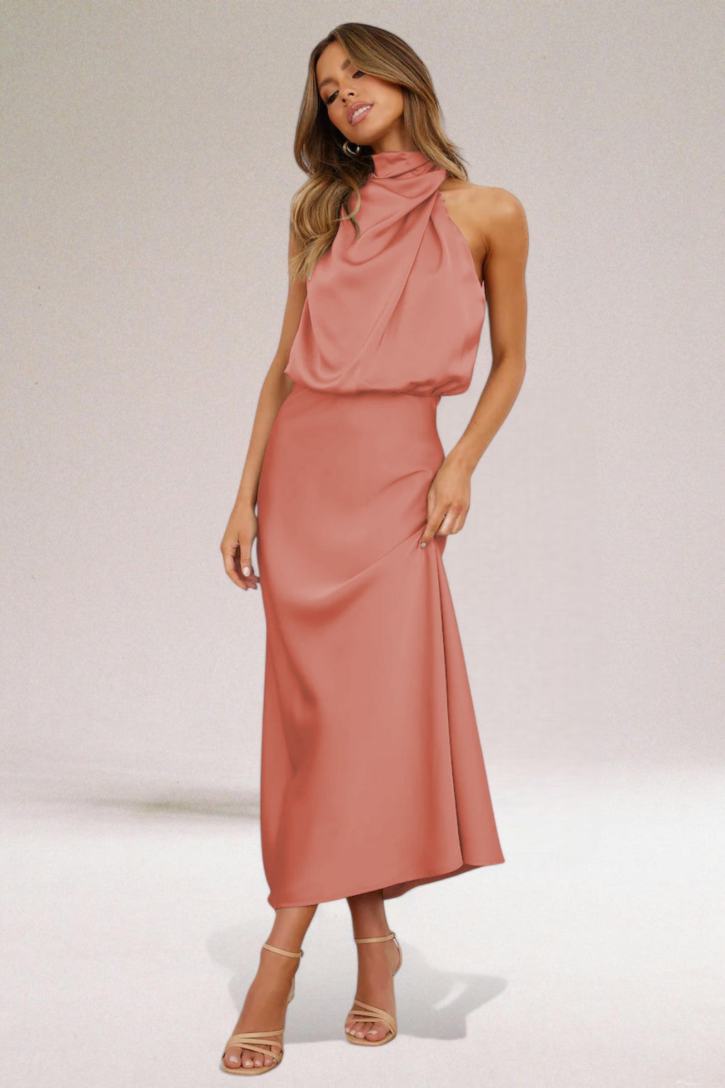 Olivia – Women Elegant Halter Neck Dress - Image 3