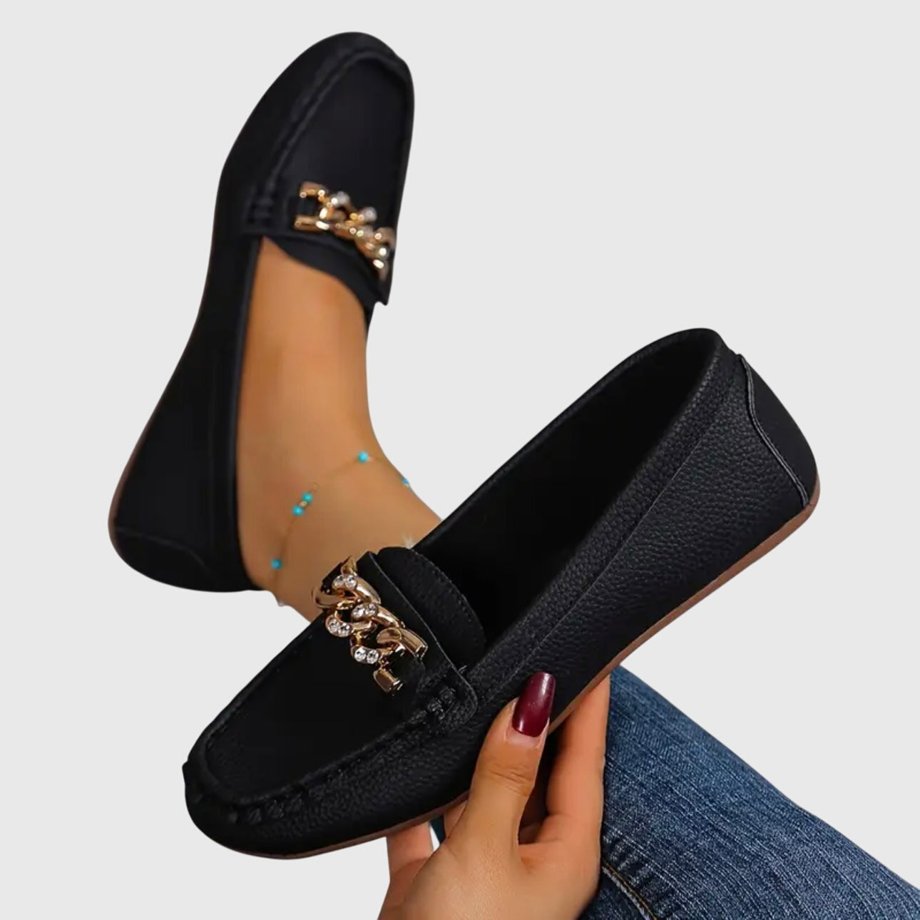 Anja – Women Stylish Chain Detail Shoes - Image 6