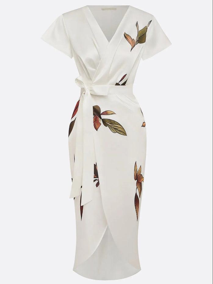 Karina – Women Floral Print Wrap Dress - Image 6
