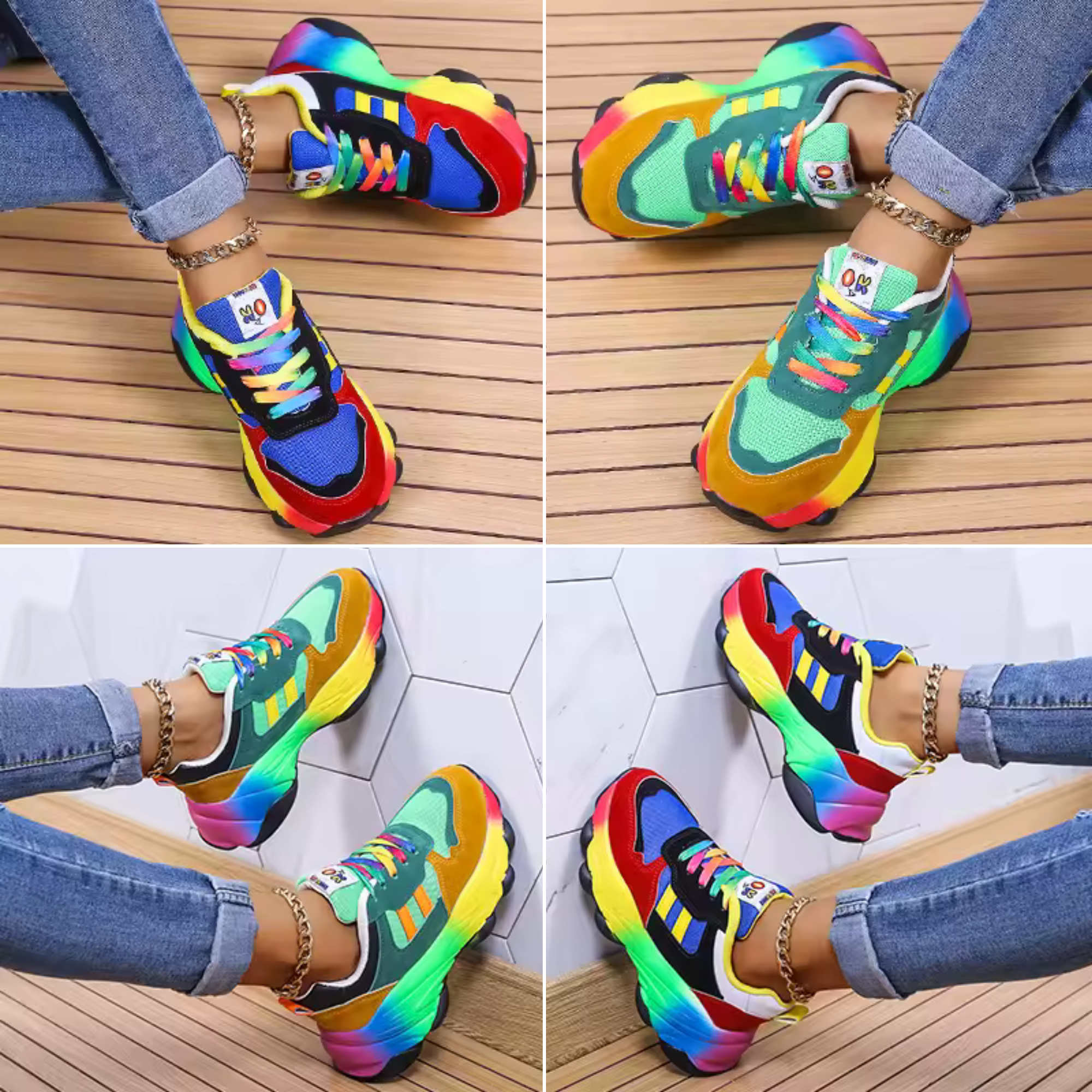 Gabriele – Women Colourful Chunky Sneakers - Image 7