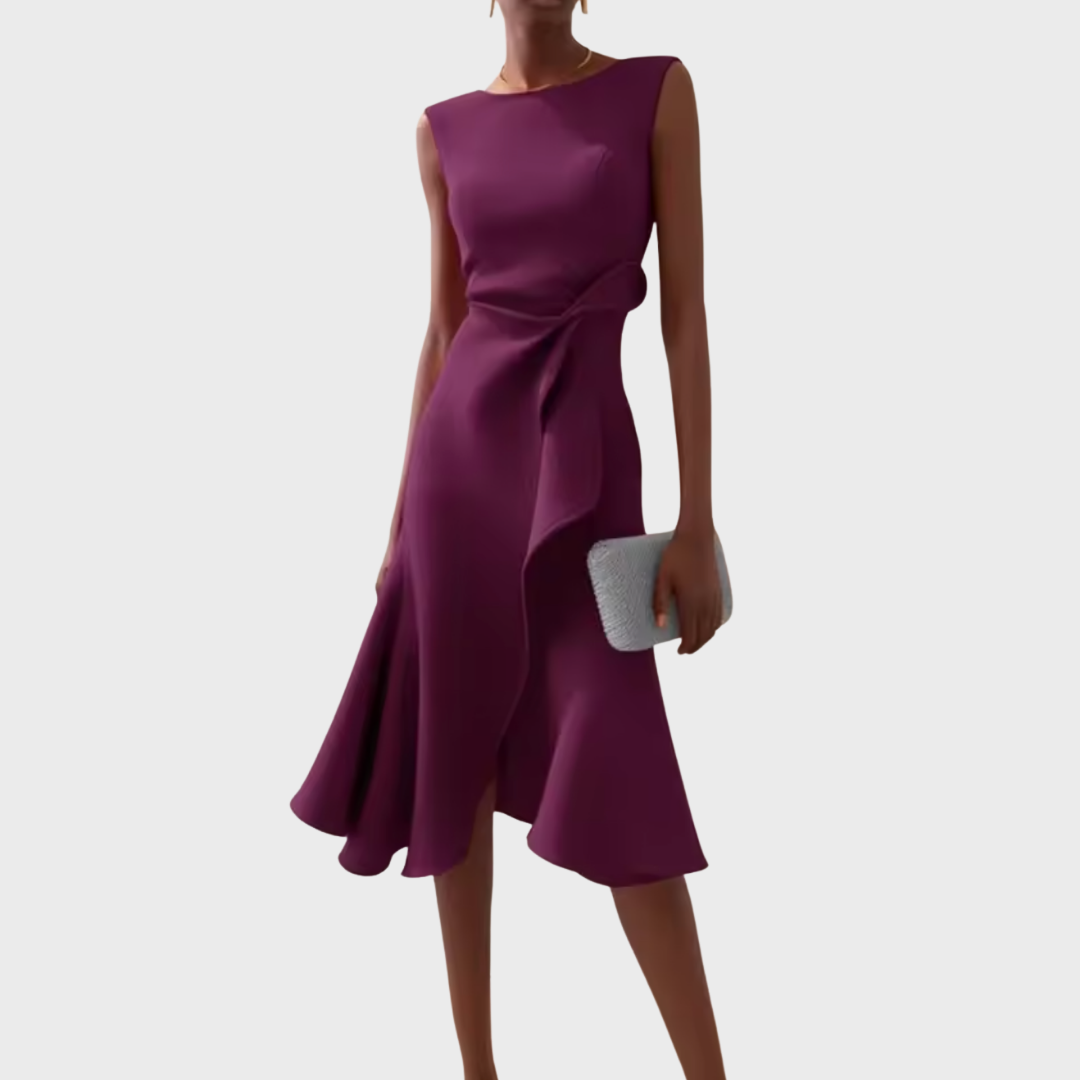 Maya – Women Elegant Wrap Midi Dress - Image 7