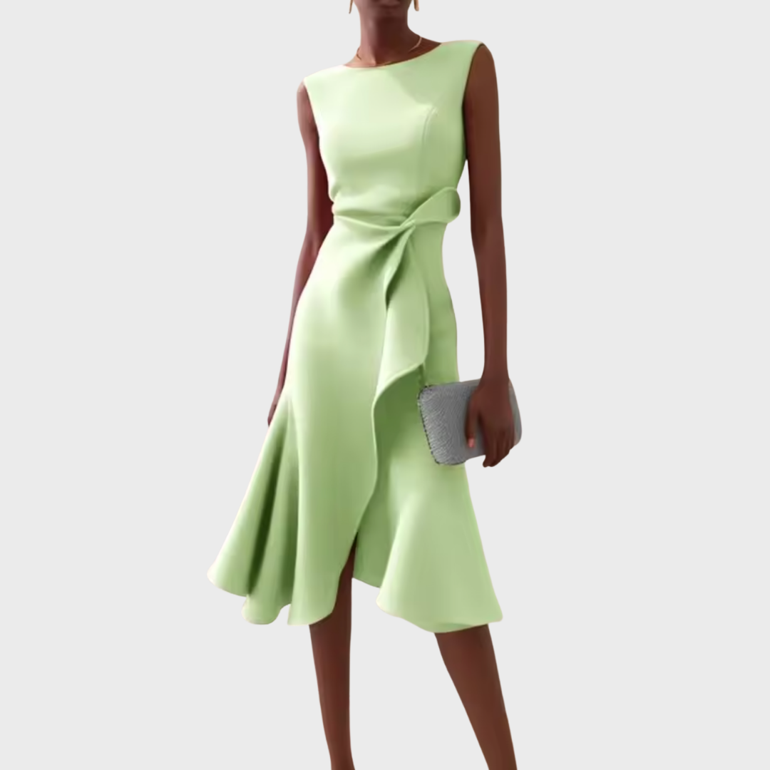 Maya – Women Elegant Wrap Midi Dress - Image 8