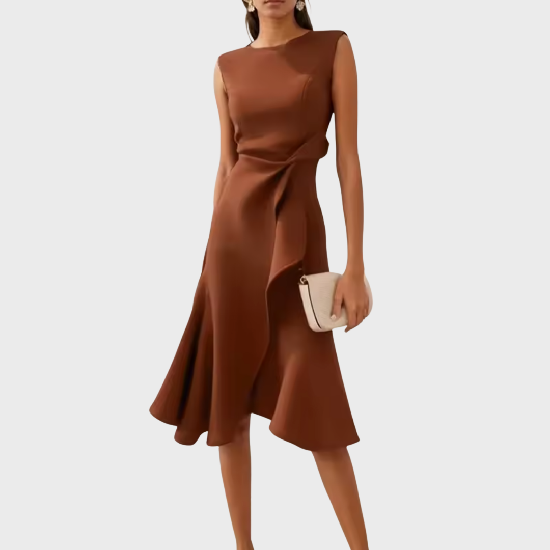 Maya – Women Elegant Wrap Midi Dress - Image 9