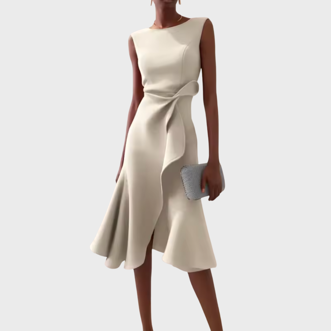 Maya – Women Elegant Wrap Midi Dress - Image 10