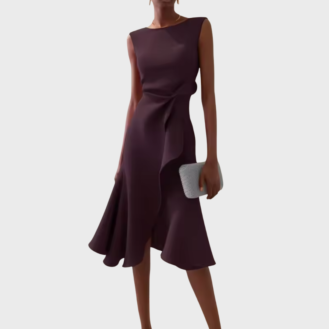 Maya – Women Elegant Wrap Midi Dress - Image 11