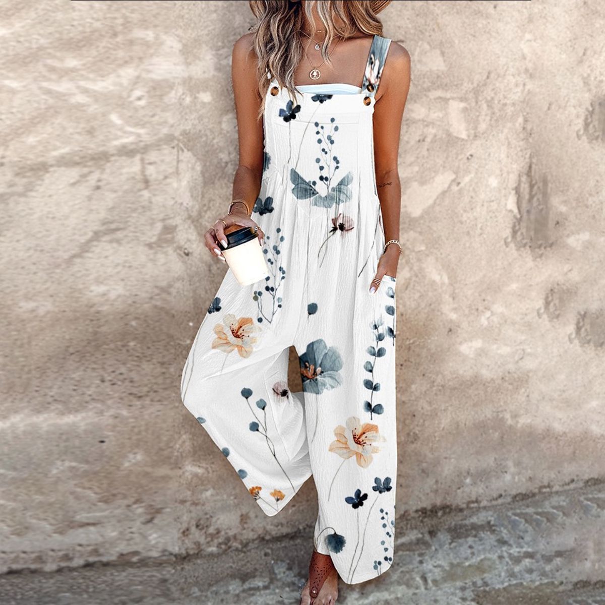 Gabriele – Women Wide Leg Sleeveless Jumpsuit - Image 1
