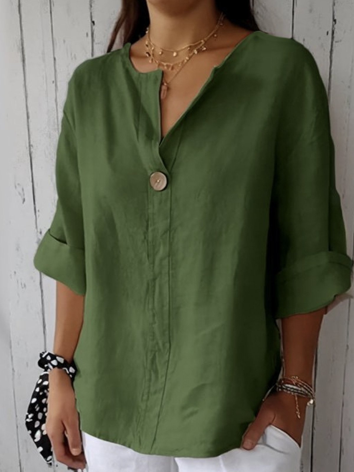Melanie – Women’s Casual V-Neck Blouse - Image 6