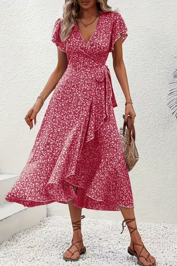 Wrap Dress for Women with Flattering Ruffle Hem - Image 19