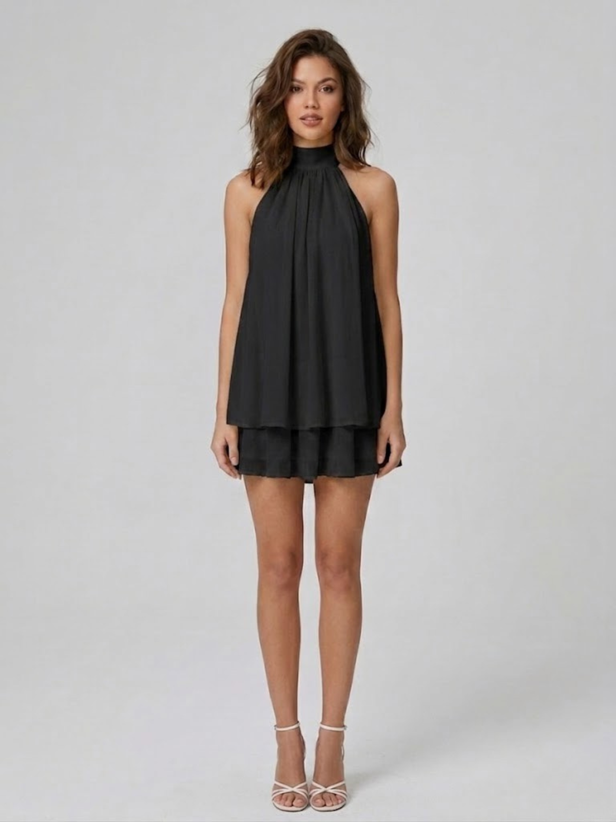 Verena – Flowy Halter with High Neck Dress - Image 18