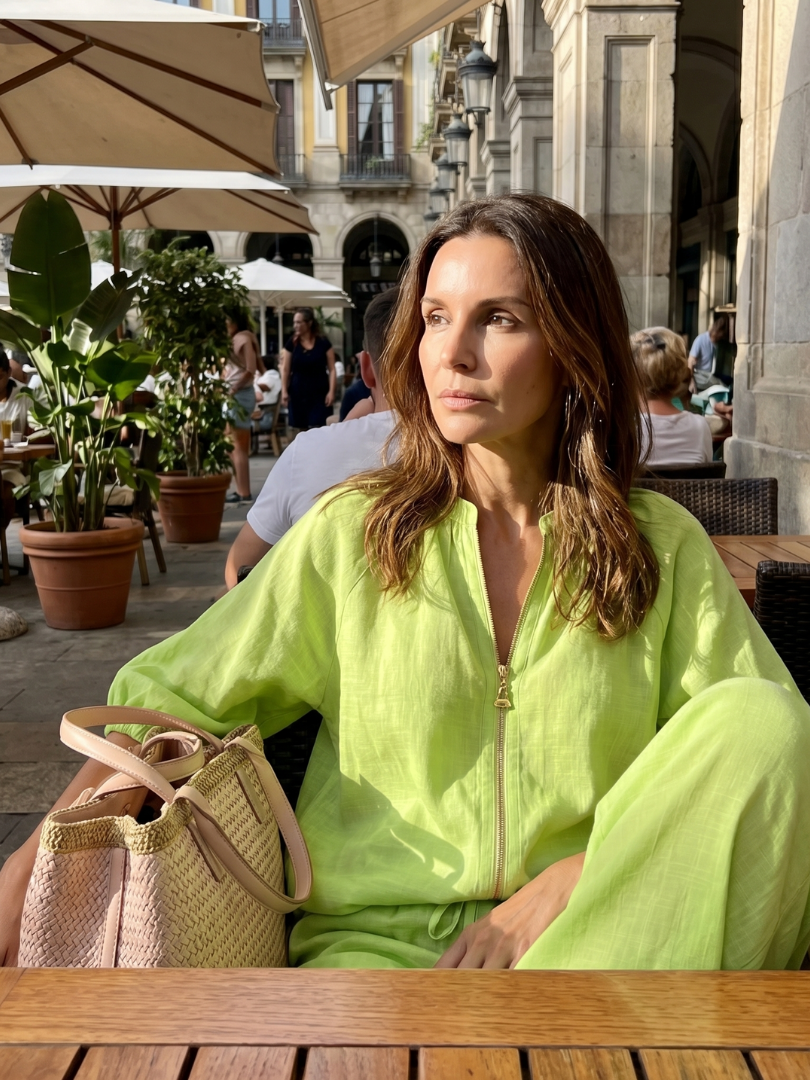 Two-piece set for women in a relaxed fit with puff sleeves and pants - J&B; - 11 - Elvaroza.com