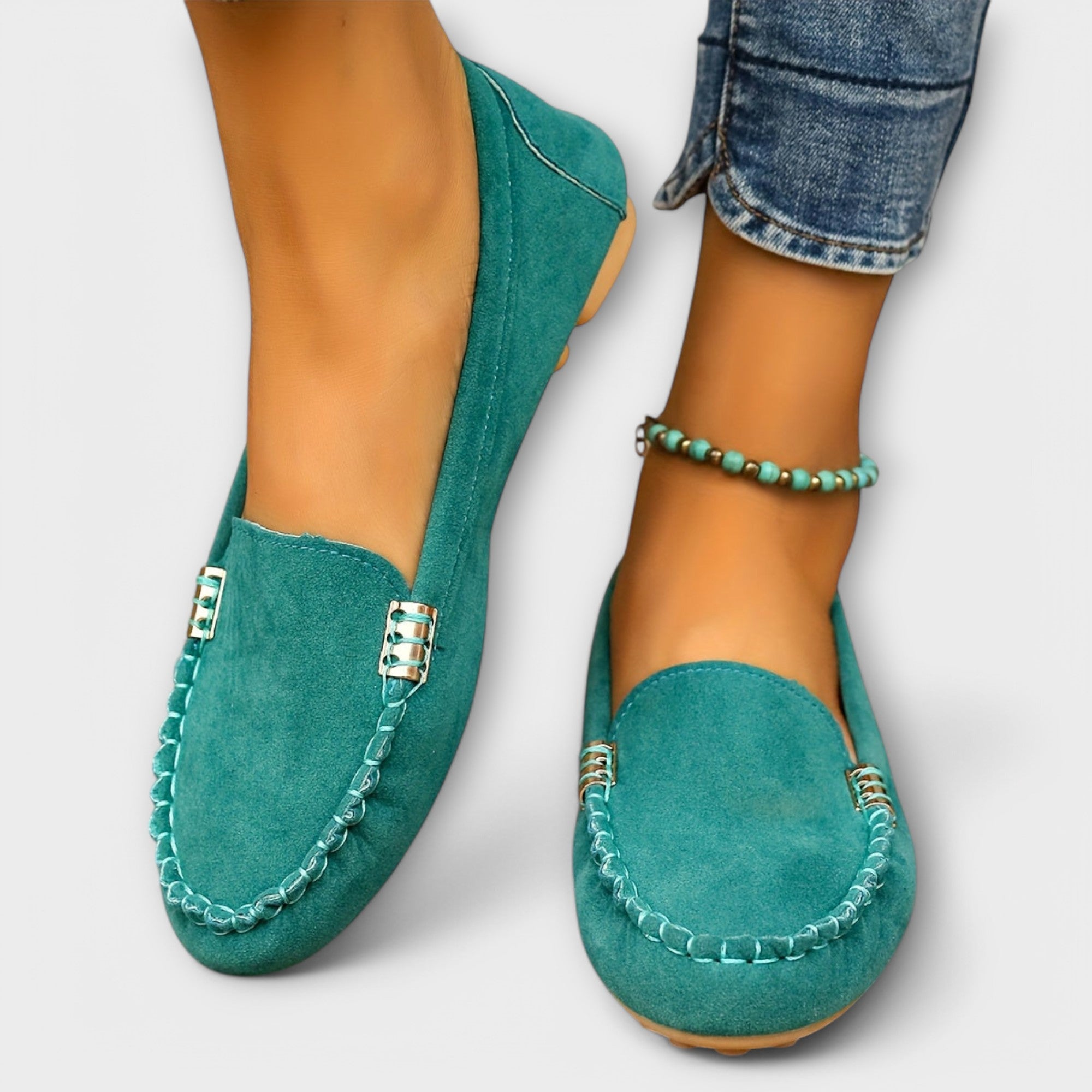 Laura – Women Suede Loafers - Image 1