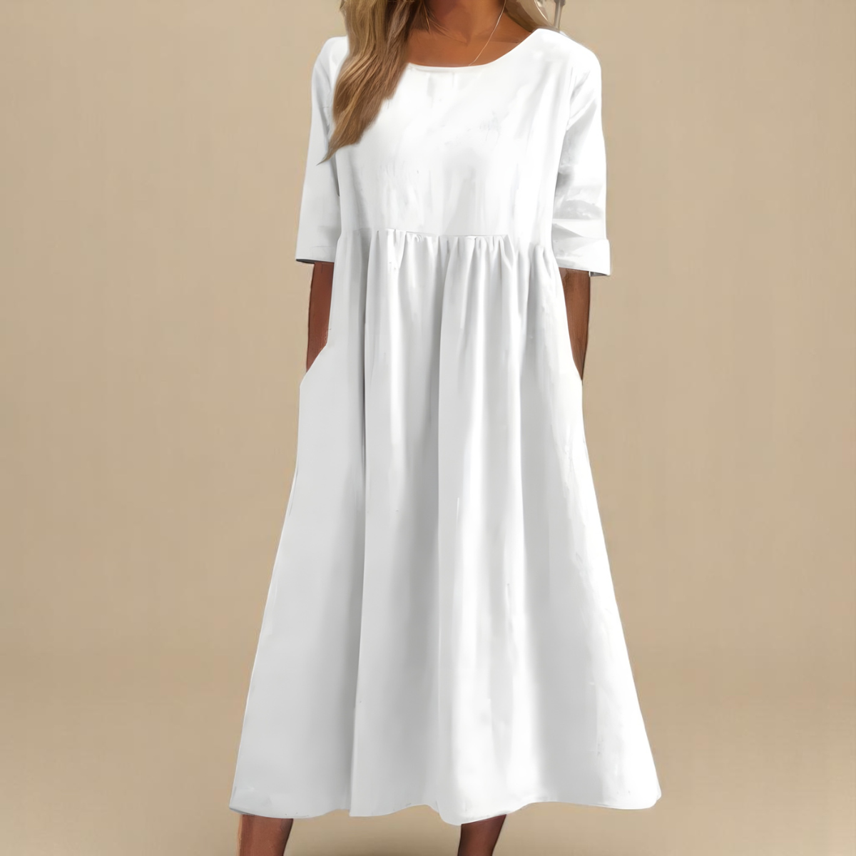 Mia – Classic Mid Sleeve Dress - Image 6