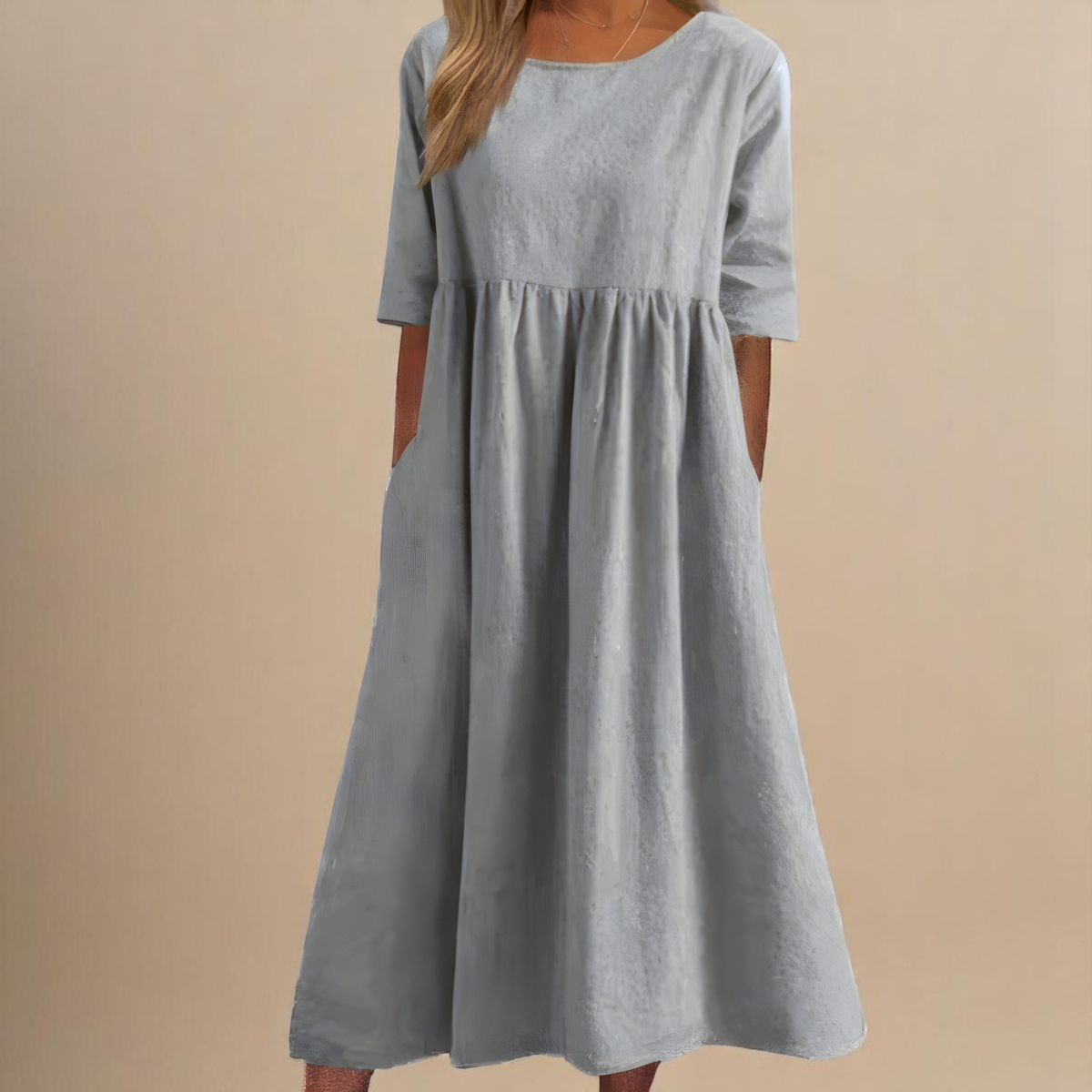 Mia – Classic Mid Sleeve Dress - Image 7