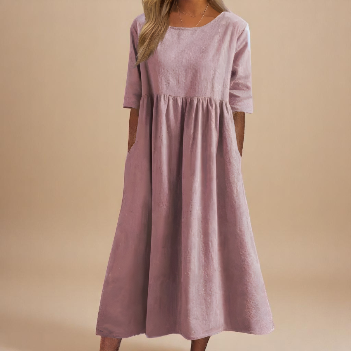Mia – Classic Mid Sleeve Dress - Image 8