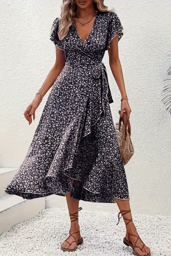 Wrap Dress for Women with Flattering Ruffle Hem - Image 14