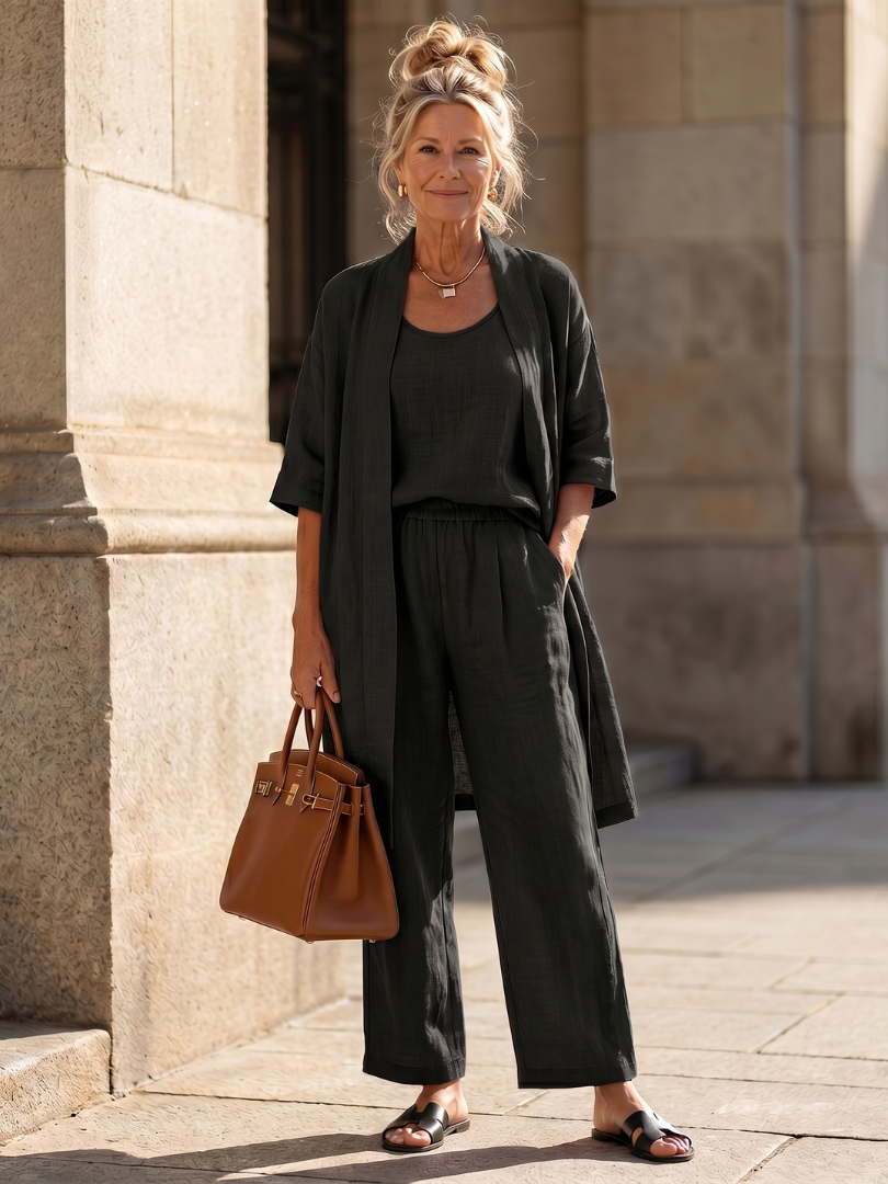 Two-piece set consisting of a loose-fitting top and pants for women - J&B; - 15 - Elvaroza.com