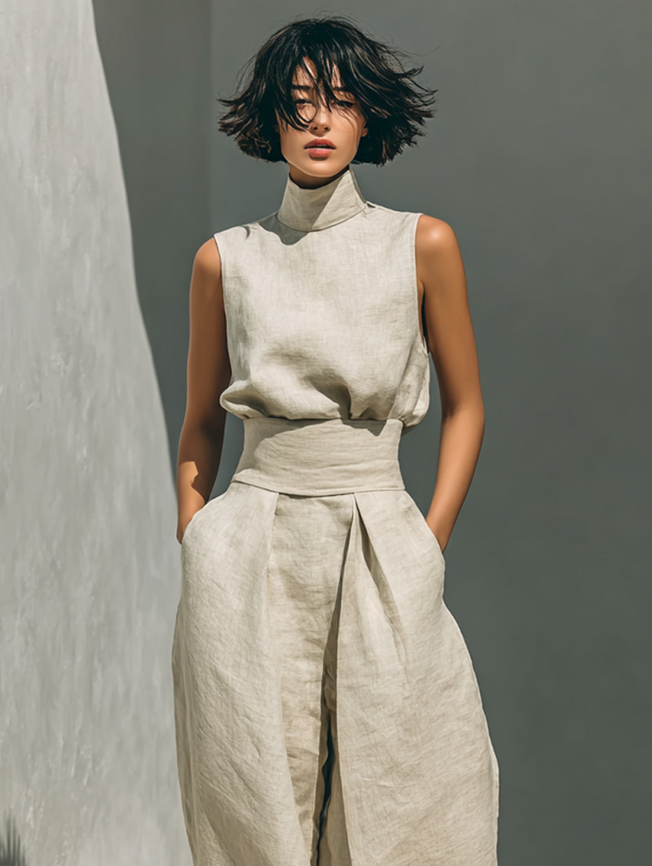 Lieselotte – Sleeveless Blouse and Wide-Leg Jumpsuit - Image 6