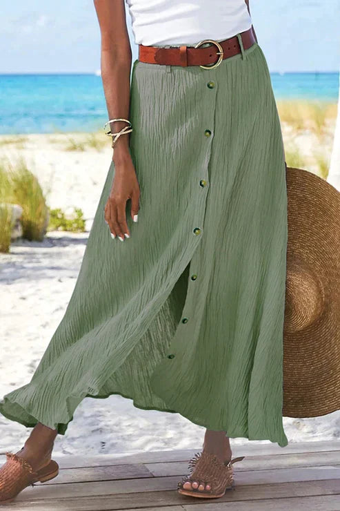 Maja – Women High Waist Linen Skirt - Image 5