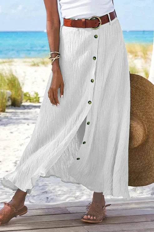 Maja – Women High Waist Linen Skirt - Image 2