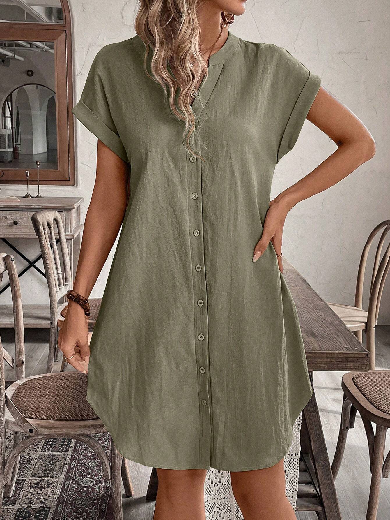 Emilia – Women Casual Button-Up Dress - Image 6