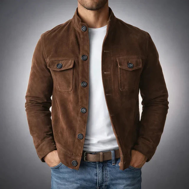 Men's Utility Jacket, relaxed fit with button closure - J&B; - 4 - Elvaroza.com