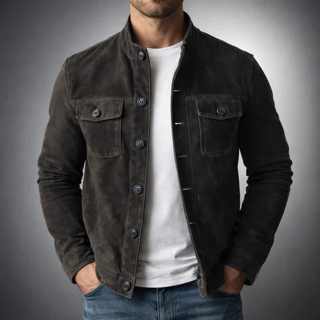 Men's Utility Jacket, relaxed fit with button closure - J&B; - 2 - Elvaroza.com
