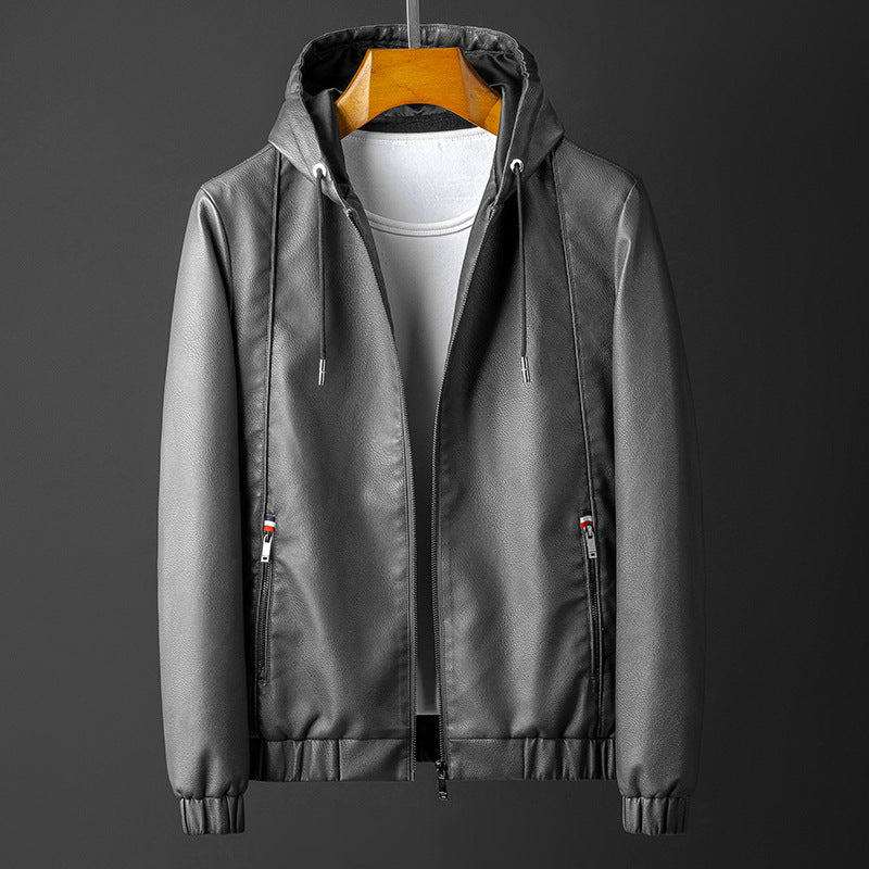 Men's Hooded Bomber Jacket - Casual Look with Zipper - J&B; - 7 - Elvaroza.com