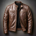 Men's Leather Jacket – Classic Fit with a Textured Look - J&B; - 1 - Elvaroza.com