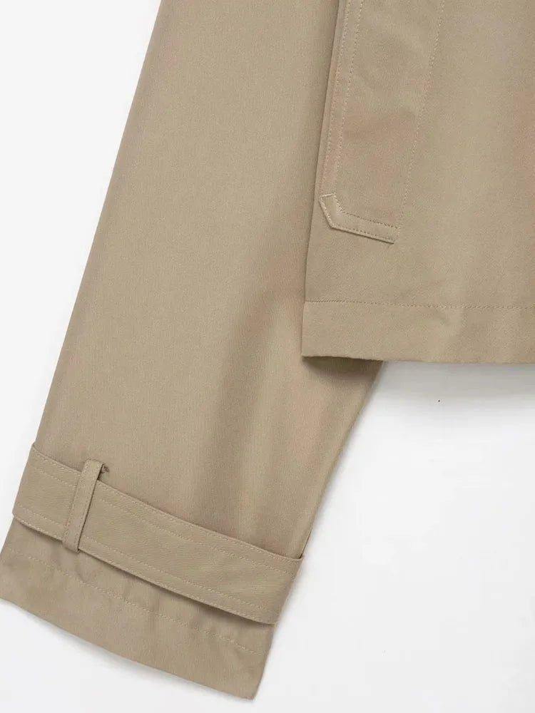 Short women's jacket with a double-breasted design and belt - J&B; - 12 - Elvaroza.com