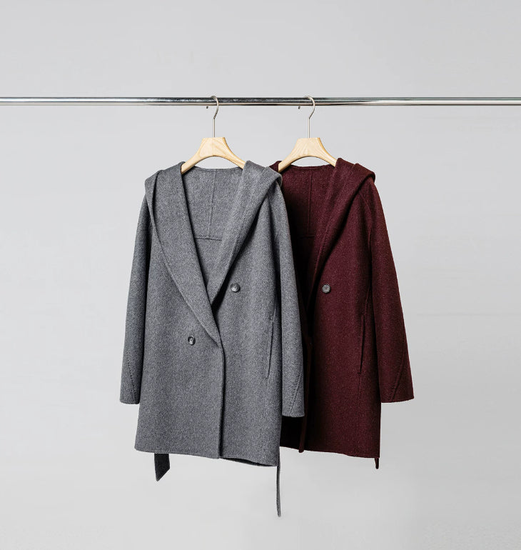 Women's jacket with hood and waist belt - J&B; - 1 - Elvaroza.com