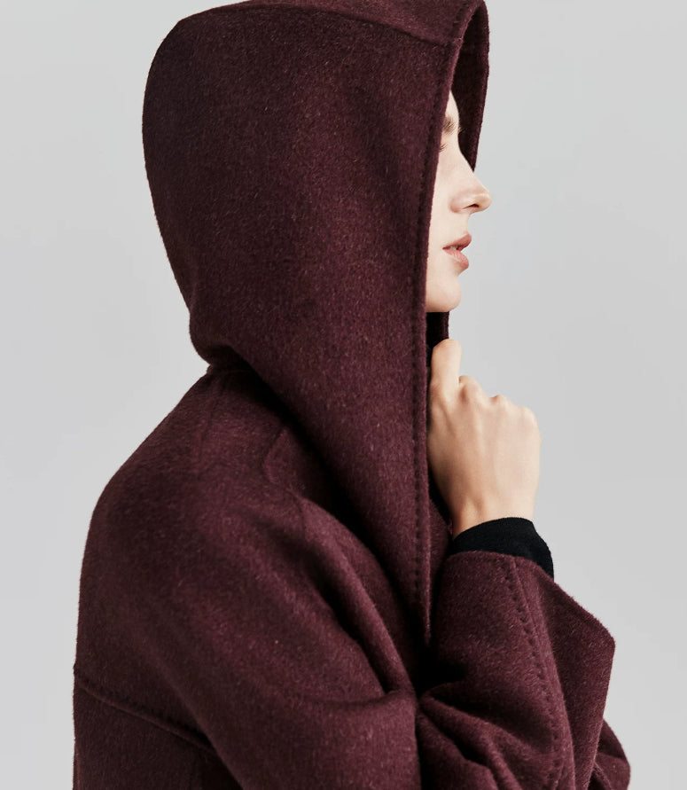 Women's jacket with hood and waist belt - J&B; - 6 - Elvaroza.com
