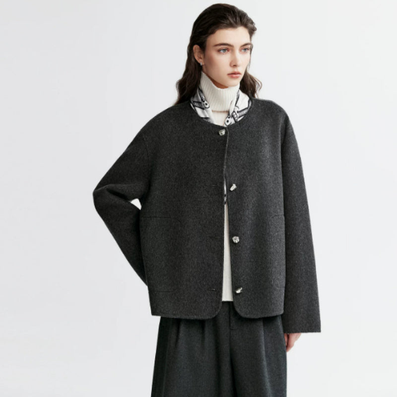 Women's jacket with a relaxed fit and button closure - J&B; - 3 - Elvaroza.com