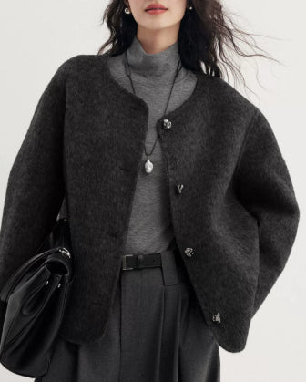Women's jacket with a relaxed fit and button closure - J&B; - 8 - Elvaroza.com