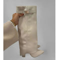 Women's Over-the-Knee Boots in an Elegant Design with Block Heels - J&B; - 7 - Elvaroza.com