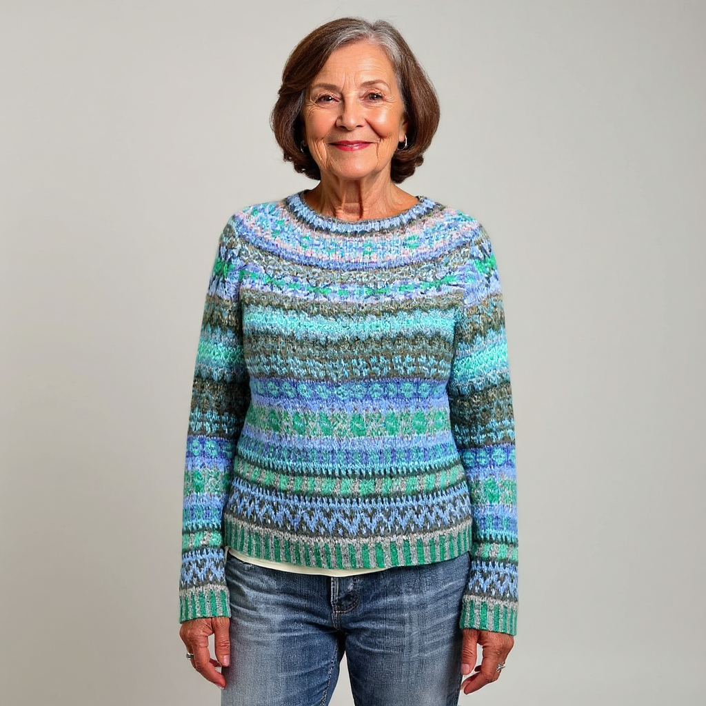 Handcrafted Icelandic women's sweater with unique patterns and a comfortable fit - 1 - Elvaroza.com