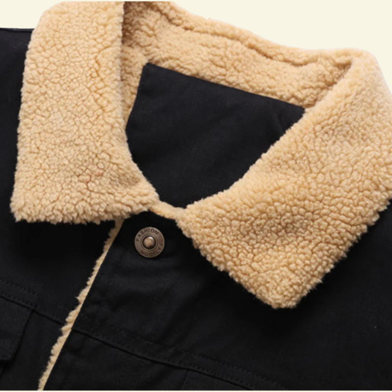 Men's jacket with Sherpa lining and button closure - J&B; - 3 - Elvaroza.com