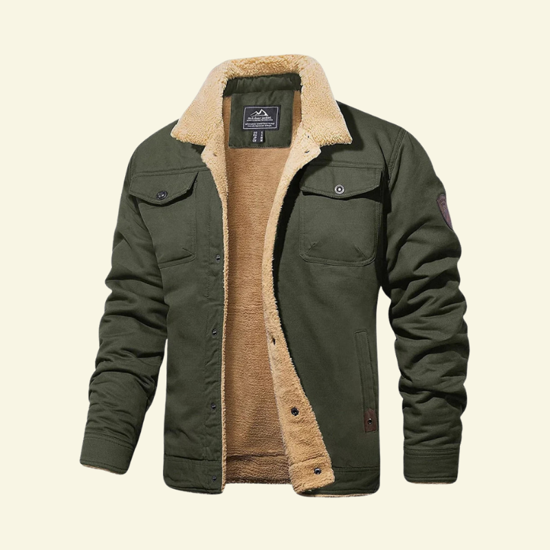 Men's jacket with Sherpa lining and button closure - J&B; - 7 - Elvaroza.com