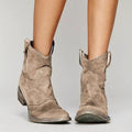 Vintage-style women's cowboy ankle boots with chic details - J&B; - 1 - Elvaroza.com