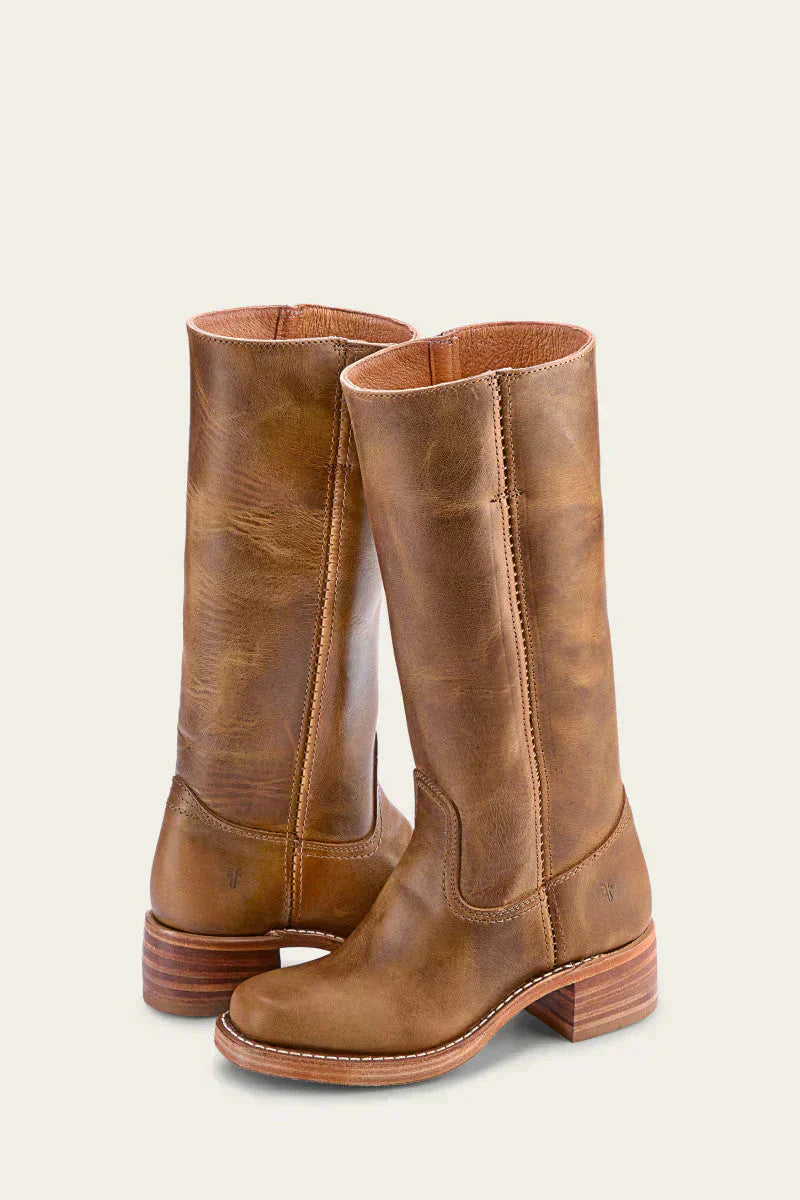 Women's Calf-High Boots – Elegant Style with a Closed Toe and Block Heel - J&B; - 2 - Elvaroza.com
