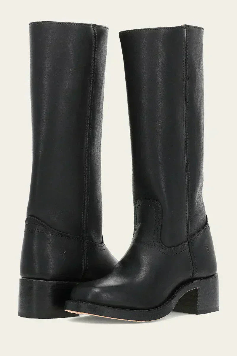 Women's Calf-High Boots – Elegant Style with a Closed Toe and Block Heel - J&B; - 3 - Elvaroza.com