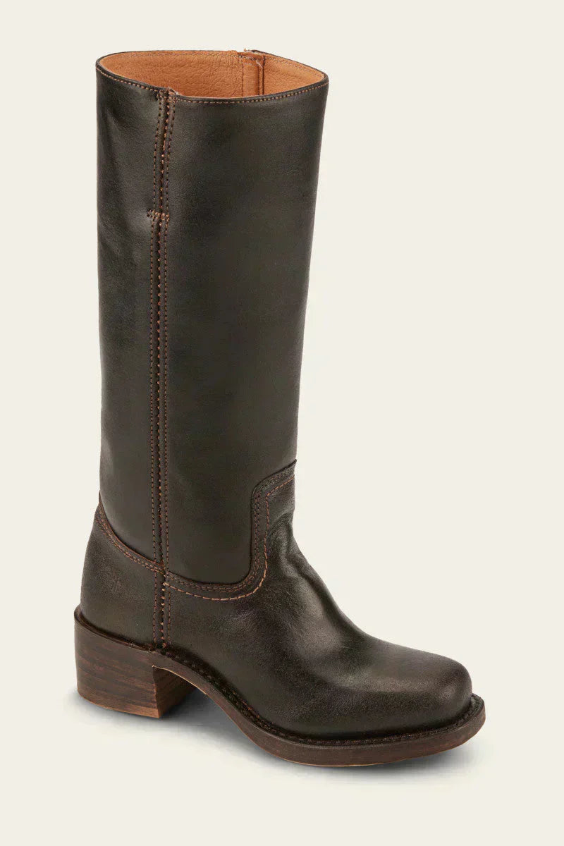 Women's Calf-High Boots – Elegant Style with a Closed Toe and Block Heel - J&B; - 8 - Elvaroza.com