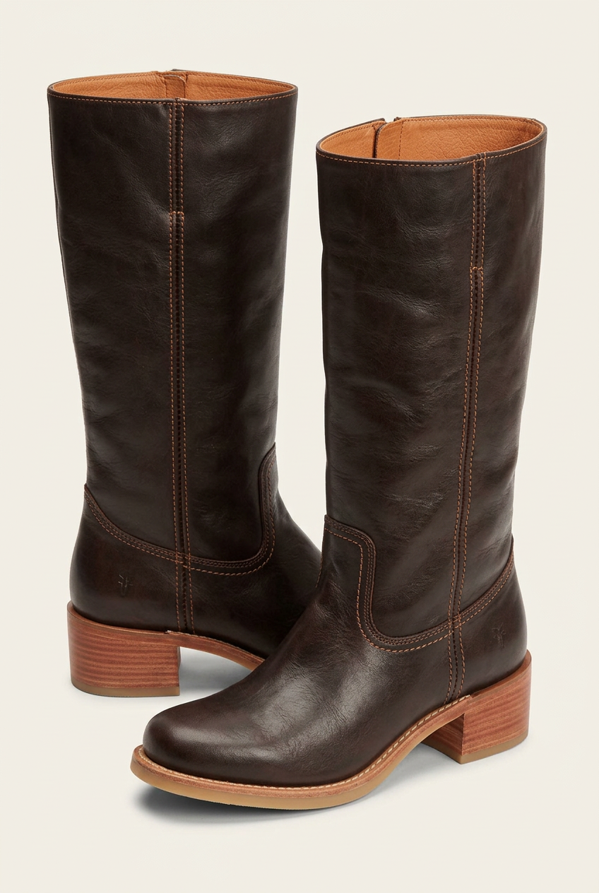 Women's Calf-High Boots – Elegant Style with a Closed Toe and Block Heel - J&B; - 17 - Elvaroza.com