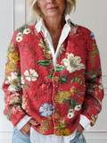 Floral-print cardigan for women with a loose fit and button placket - J&B; - 1 - Elvaroza.com