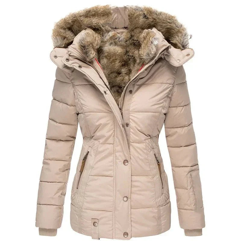 Women's Winter Jacket with Hood – Stylish, Figure-Flattering Design - J&B; - 11 - Elvaroza.com