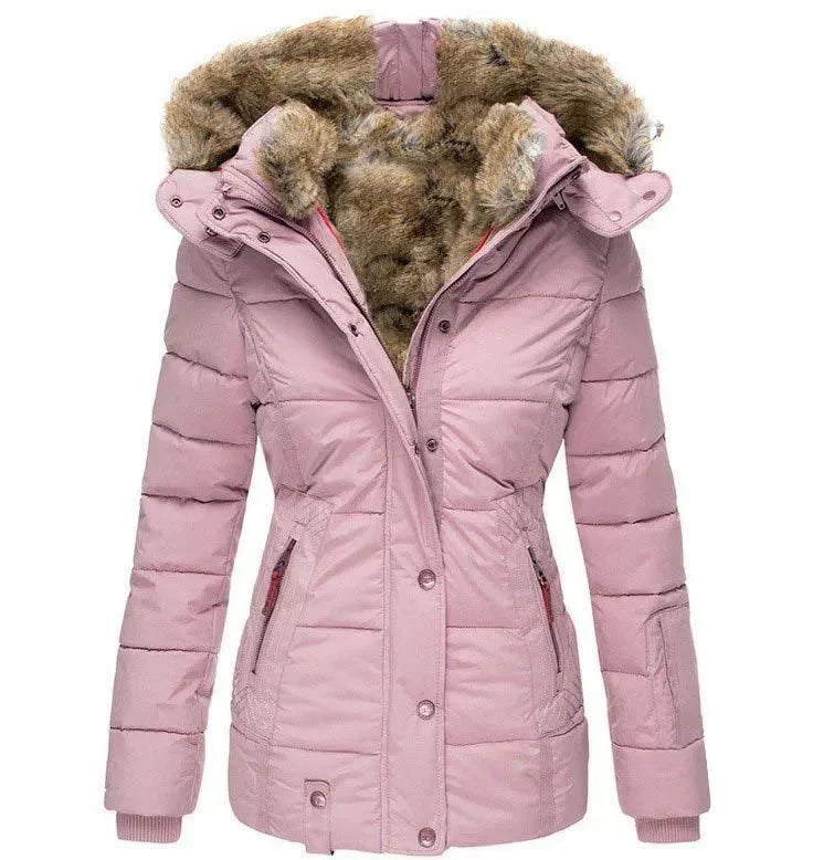 Women's Winter Jacket with Hood – Stylish, Figure-Flattering Design - J&B; - 13 - Elvaroza.com