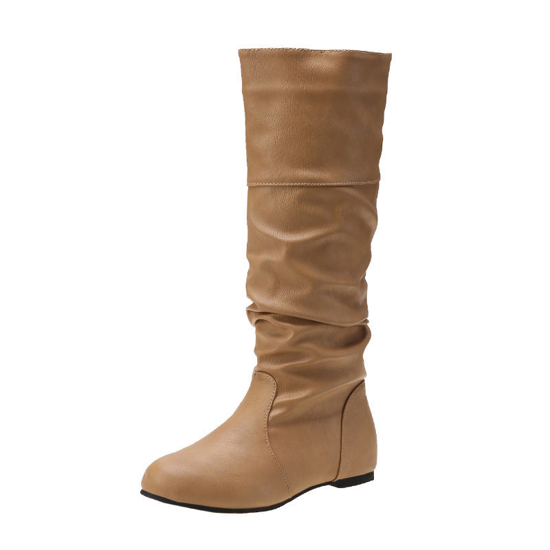Stylish women's riding boots with a high cut and round toe shape - J&B; - 5 - Elvaroza.com